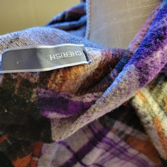 Cherish patchwork pattern drapy cardigan - Picture 3 of 3